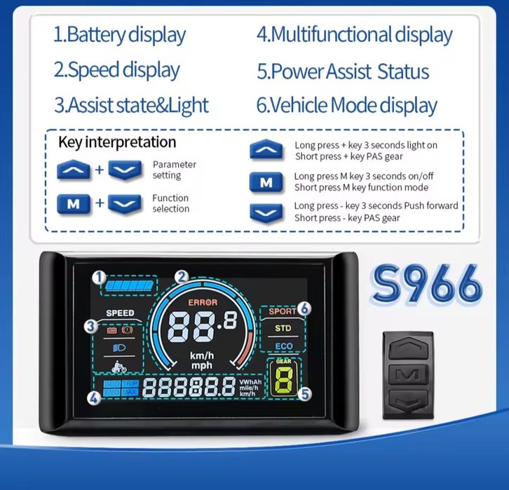 контролер + дисплей + курок газу