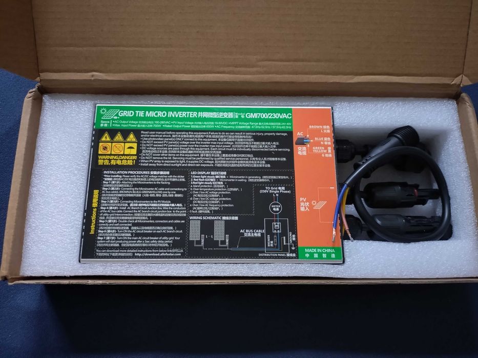 Mikroinwerter fotowoltaiczny 700W GMI700 MPPT inwerter sieciowy