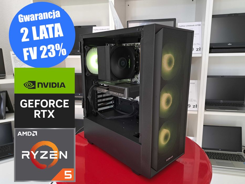Nowy Komputer Gamingowy Ryzen 5 7500F 16GB DDR5 1TB SSD RTX 5060Ti WiFi6E Win11 Gwarancja 24mc Faktura 23% KomputeryGamingowe.com