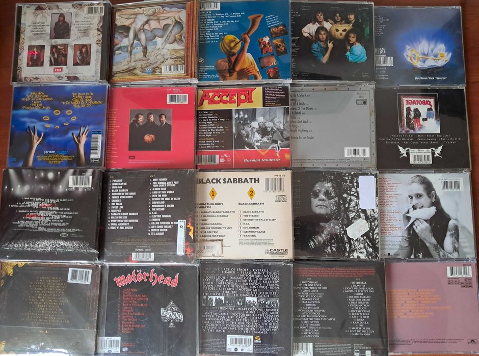 CD Audio  Iron Maiden Accept Sabbath Priest Helloween AC/DC Manowar Wild Slade