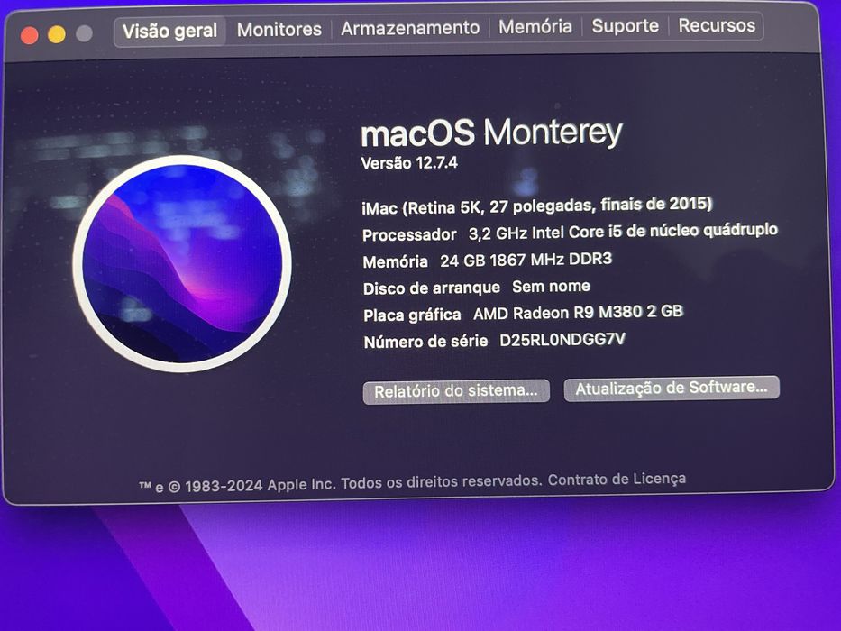 iMac 27’’ late 2015  Retina 5K 24Gb RAM como novo