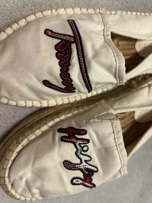 Białe espadryle na platformie Tommy Hilfiger 40