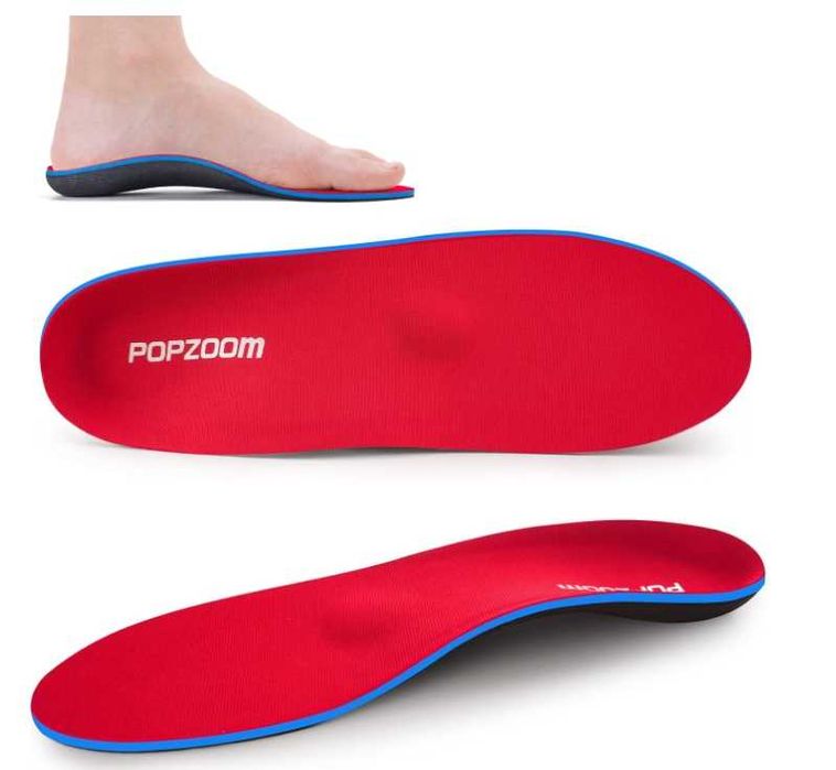 Ortopedyczne Wkładki Popzoom z Wsparciem Łuku, Czerwone, Rozm. EU 40.5