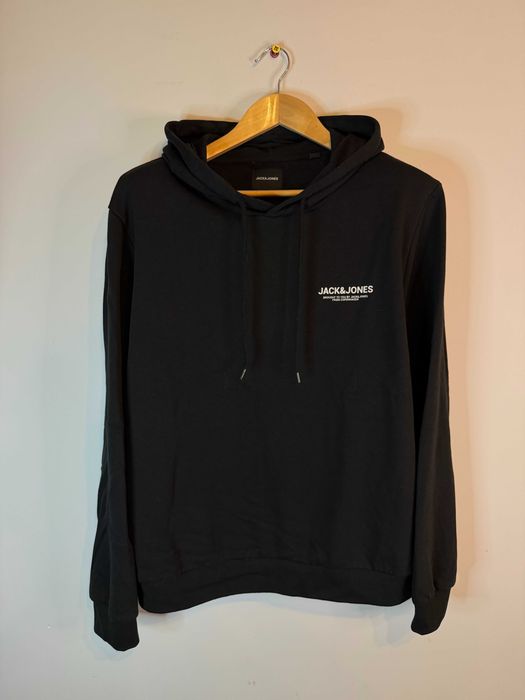 Bluza z kapturem Jack & Jones czarna Logo xxl