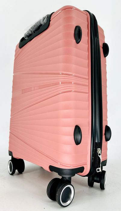 Nowa kabinowa walizka torba gumowa pudrowy róż