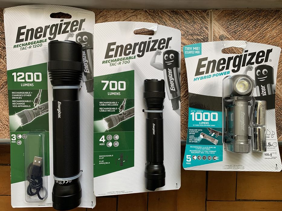 Фонаріки Energizer від 700 - 1300 Люменів