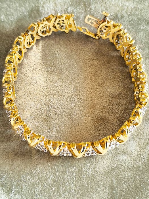 Bransoletka złota z diamentami 4,5 ct. / certyfikat