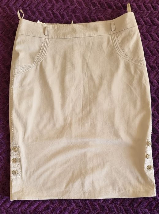 Юбка бежевая офис