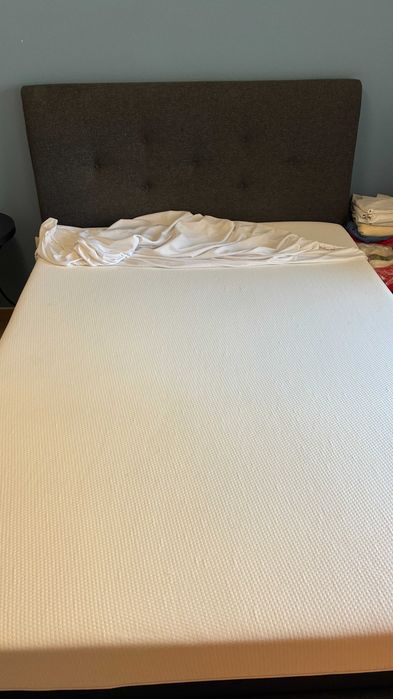 cama de casal ikea idanas com colchão koala 140x200