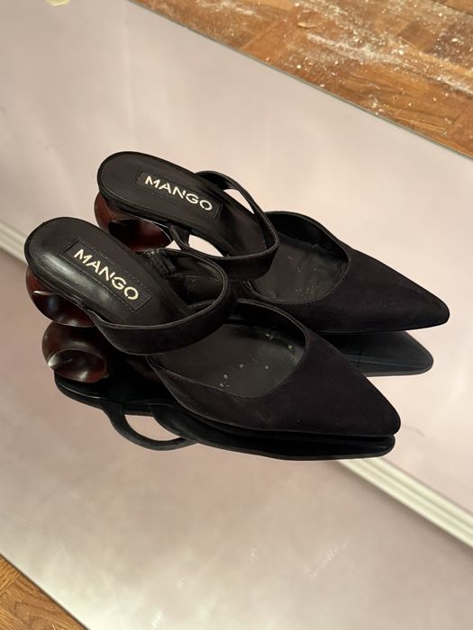 Туфлі Mango з дизайнерським каблуком, розмір 38