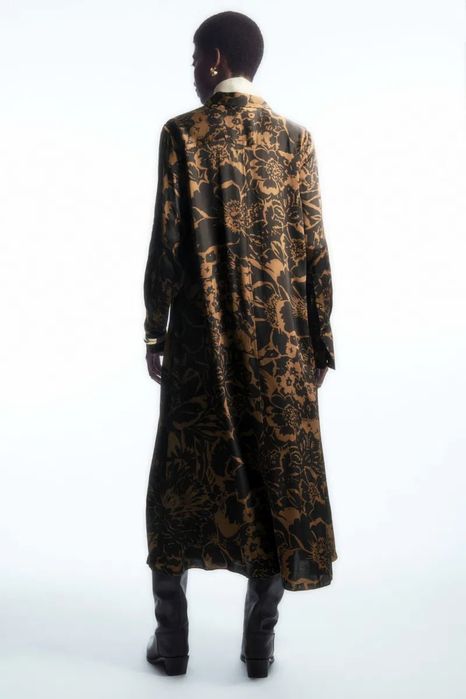 Cos сукня сорочка міді в квітковий принт