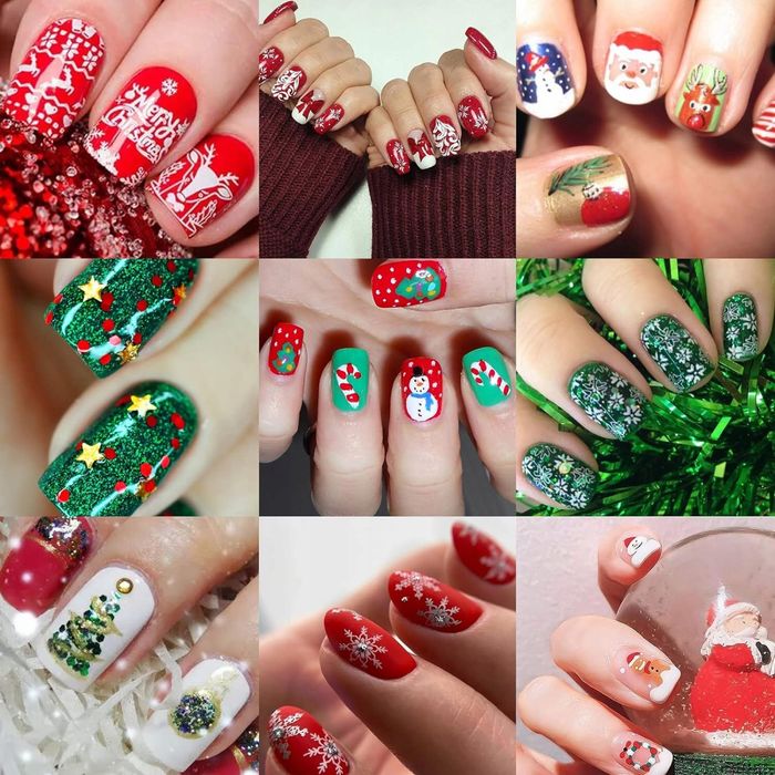 Świąteczne naklejki na paznokcie 700szt.