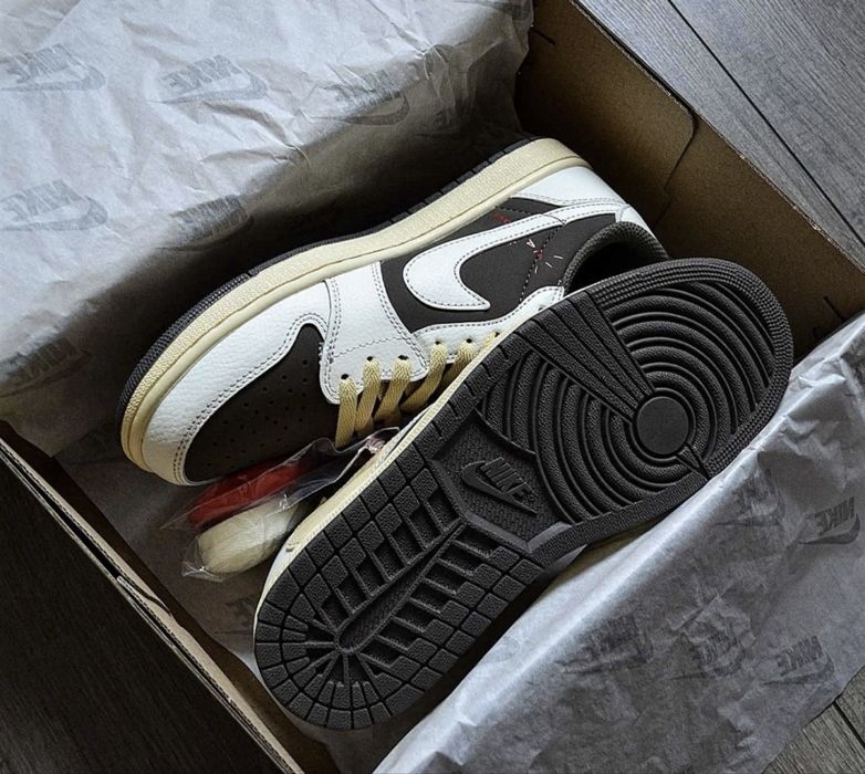 Nike Air Jordan 1 Low Travis Scott Beige Brown | Найк