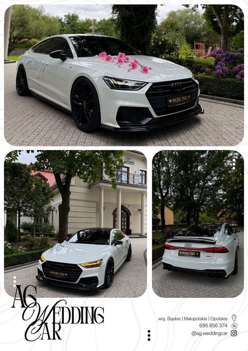 Samochód do ślubu, auto na wesele, audi na ślub