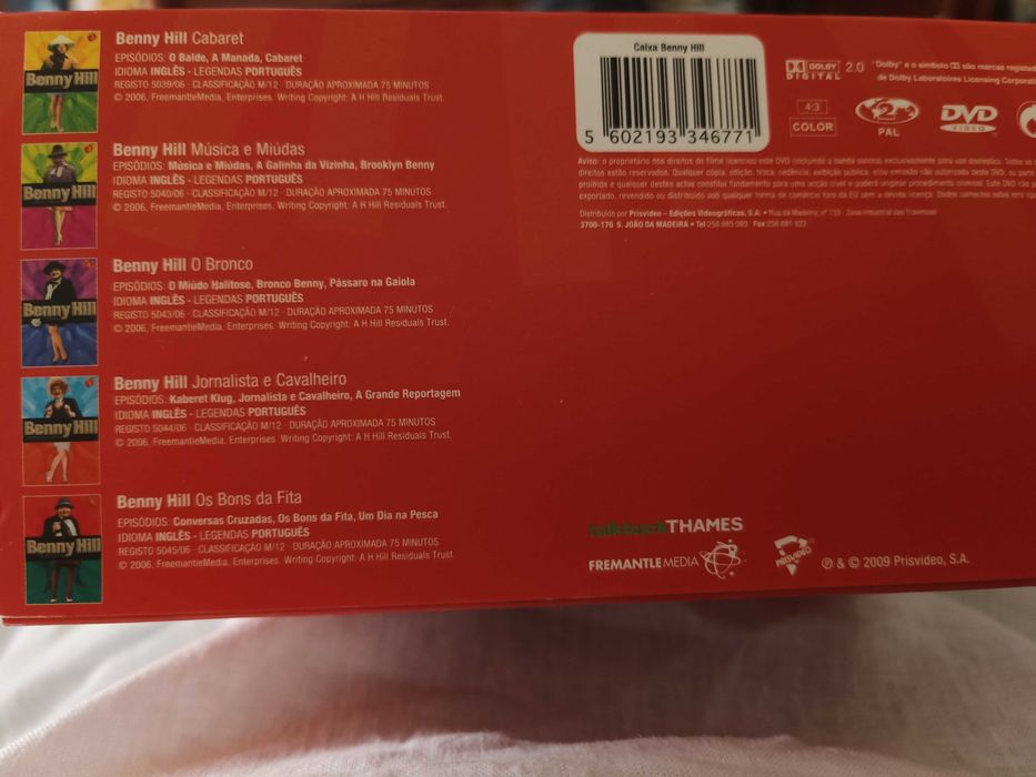 Benny Hill 5 DVDs hilariantes