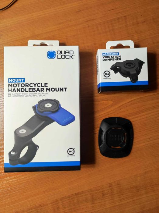świetny zestaw, uchwyt z amortyzatorem drgań + ADAPTER samoprzylepny