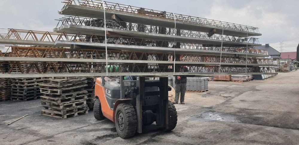 Pustak stropowy żużlobetonowy Teriva 4,01 belki rozładunek HDS