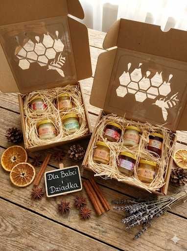 Zestaw Miodów na Prezent – Naturalny Box Upominkowy (Mały i Duży)