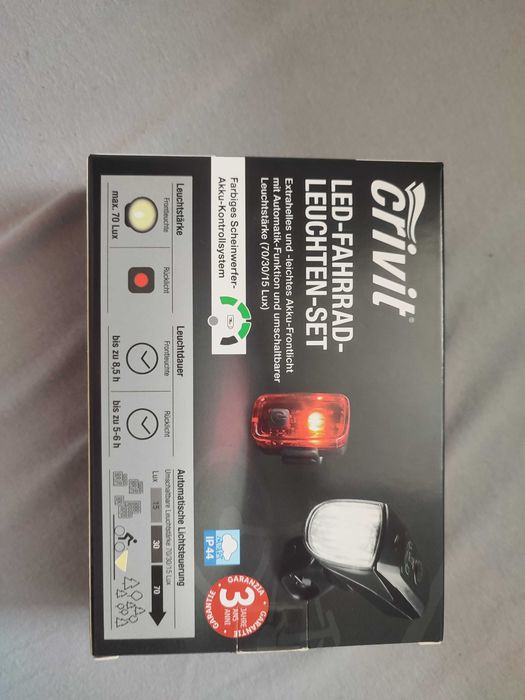 lampa rowerowa led na akumulator 2 szt.