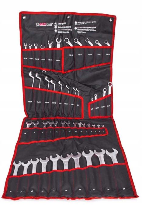 Klucze Płasko-Oczkowe 47 szt. Mar-Pol CRV 6-32 mm + etui
