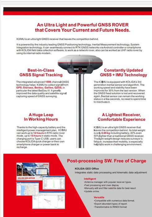 Геодезичний GNSS приймач K3IMU