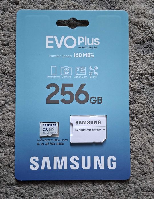 Karta pamięci Samsung Evo Plus 256 GB 160MB/s