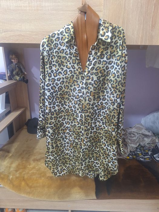 Платье шёлковое тигровое женское летнее