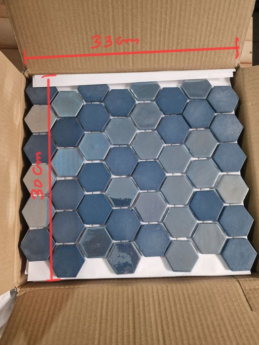 Revestimento cerâmico - hexágonos