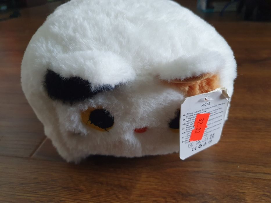 Kot kotek biało czarno brazowy pluszak maskotka