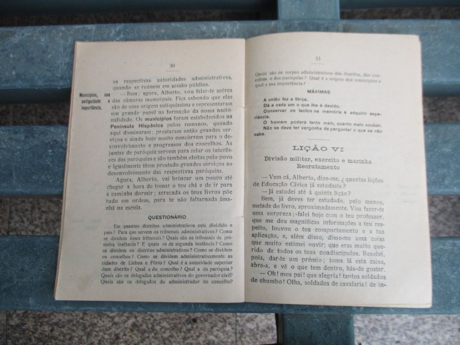 Lições Rudimentares de Educação Cívica - Ensino Primário 1924
