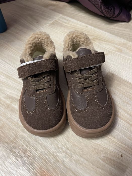 Дитячі кросівки,хайтопи  зимові , коричневі