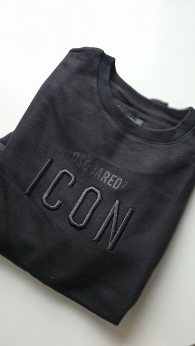 Icon dsquared2 czarna bawełniana bluza M