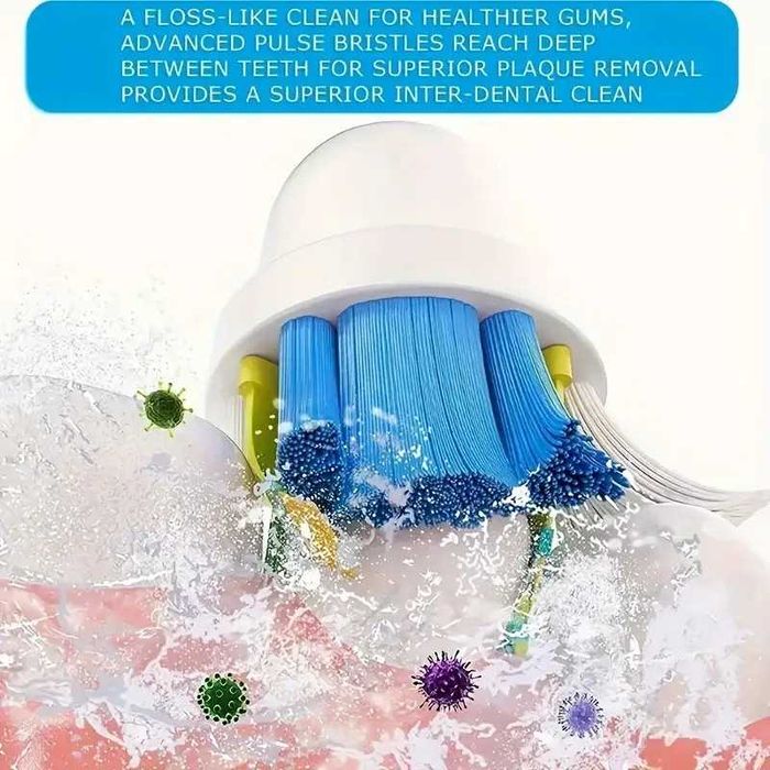 Escova de dentes elétrica rotativa + oferta 8 cabeças recarga. Nova.