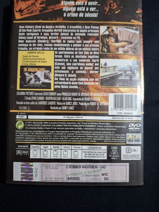 DVD O Dossier Anderson.