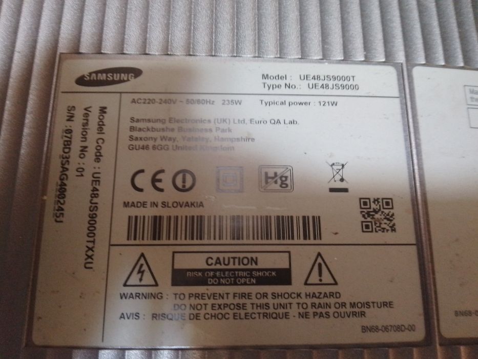 TV Samsung UE48JS9000T - rozbitek