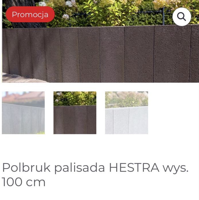 Palisada betonowa  Hesta brązowa 100cm/80cm