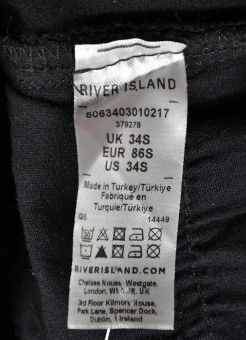RIVER ISLAND Specialist Skinny Jeans Spodnie Męskie W34 L30 Super Stan