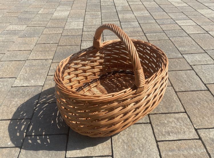 Kosz WIKLINOWY Zakupowy Prezentowy Piknikowy Na Grzyby