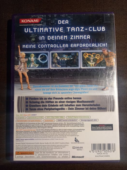 Gra taneczna Dance Evolution na xbox 360 kinect