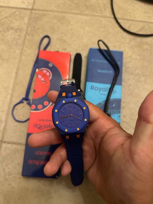 Годинник Audemars Piguet x Swatch Royal Pop AP ademar piget брелок