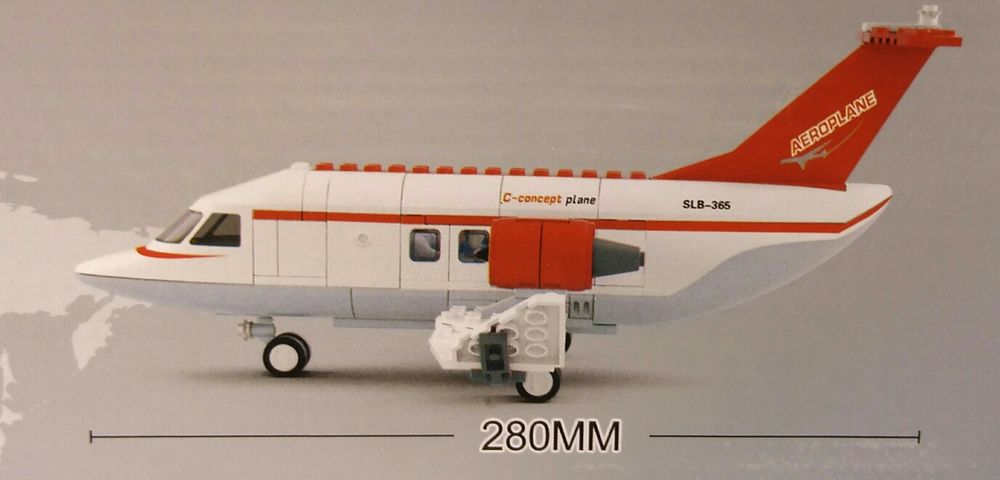 Конструктор Авиация SLUBAN M38-B0365 Пассажирский Самолёт 275 дет