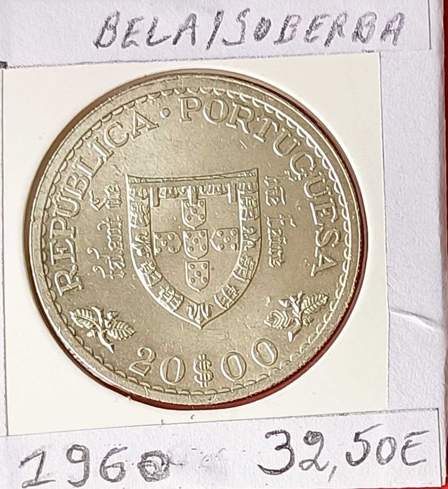3 Moedas Comemorativas Portuguesas 2ª República 20 escudos ( prata )