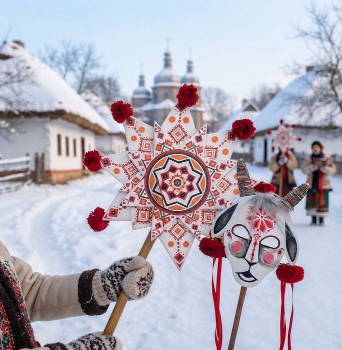 вертеп на різдвяна зірка