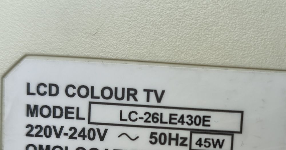 Telewizor LCD Sharp Aquos 26 cali 26" sprawny komplet
