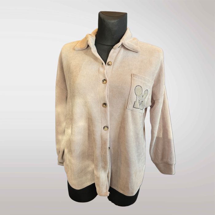 Koszula Damska Dzianina Beżowy