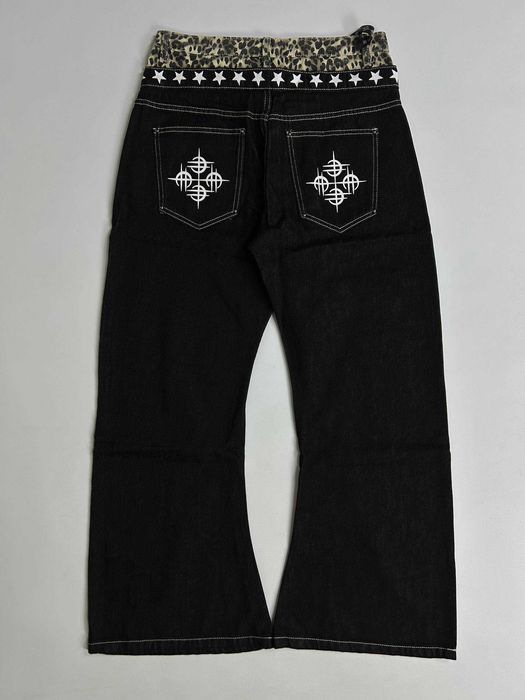 Джинси DETW Leopard Print Original Cow Scimitar Stacked Jeans штаны