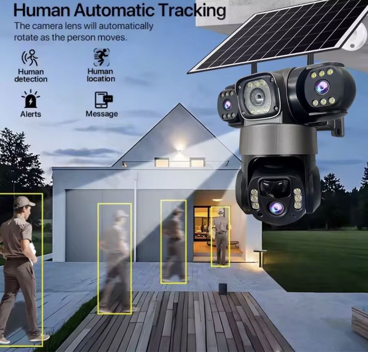 АВТОНОМНА ВІДЕОКАМЕРА 15мр 10x ZOOM WIFI V380Pro онлайн вулична камера