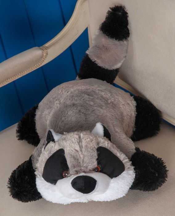 мягкая игрушка-подушка енот серый