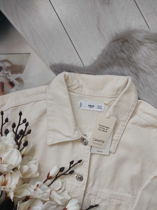 Джинсовая куртка оверсайз Mango, XXS, большемерит, подойдет на XS