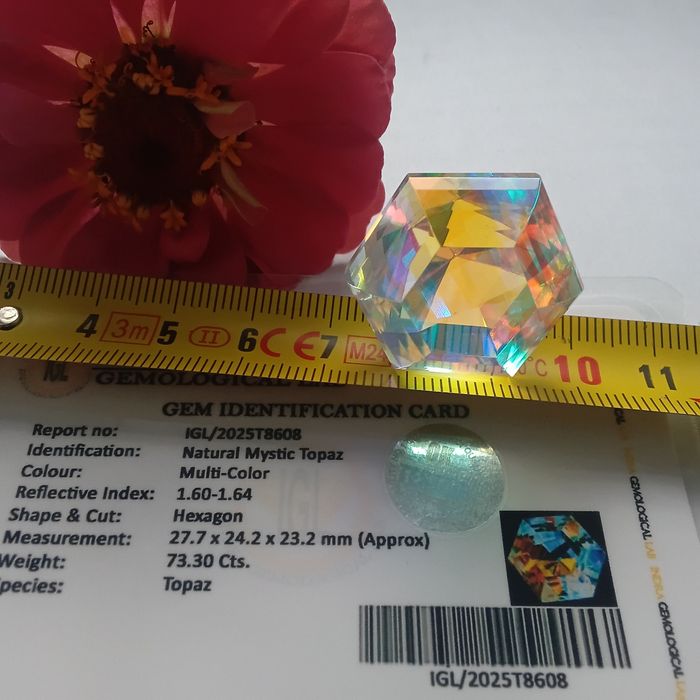 Topázio Místico Natural Maravilhoso    Raro Unico  Lindo 73,30ct
